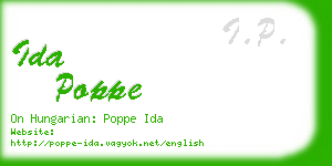 ida poppe business card